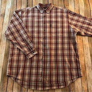 Vintage Abercrombie and Fitch long sleeve plaid button down shirt | size XL